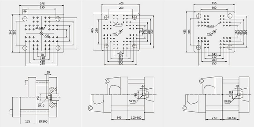 Mold Platen Dimensions