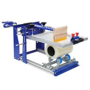 Manual curved screen printing machine for conical cylindrical cosmetic bottle insulation cup