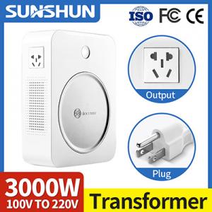 SUNHONG 3000w step-up power transformer 100V to 220V AC 3000va pure copper ring transformer