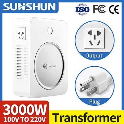 SUNHONG 3000w step-up power transformer 100V to 220V AC 3000va pure copper ring transformer