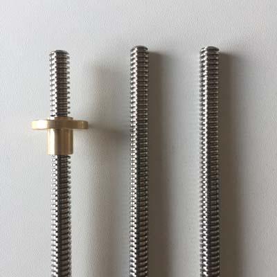SUS304 Tr8*2 or Tr8*4 Lead Screw
