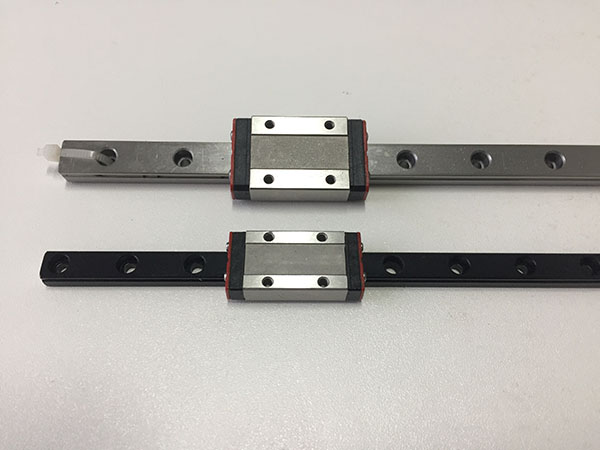 black anodized linear rail