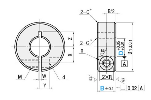 clamp type shaft collar