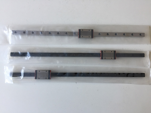 black anodized linear guide
