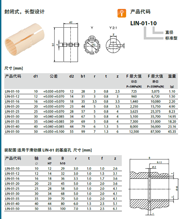 Dry Linear Bearing