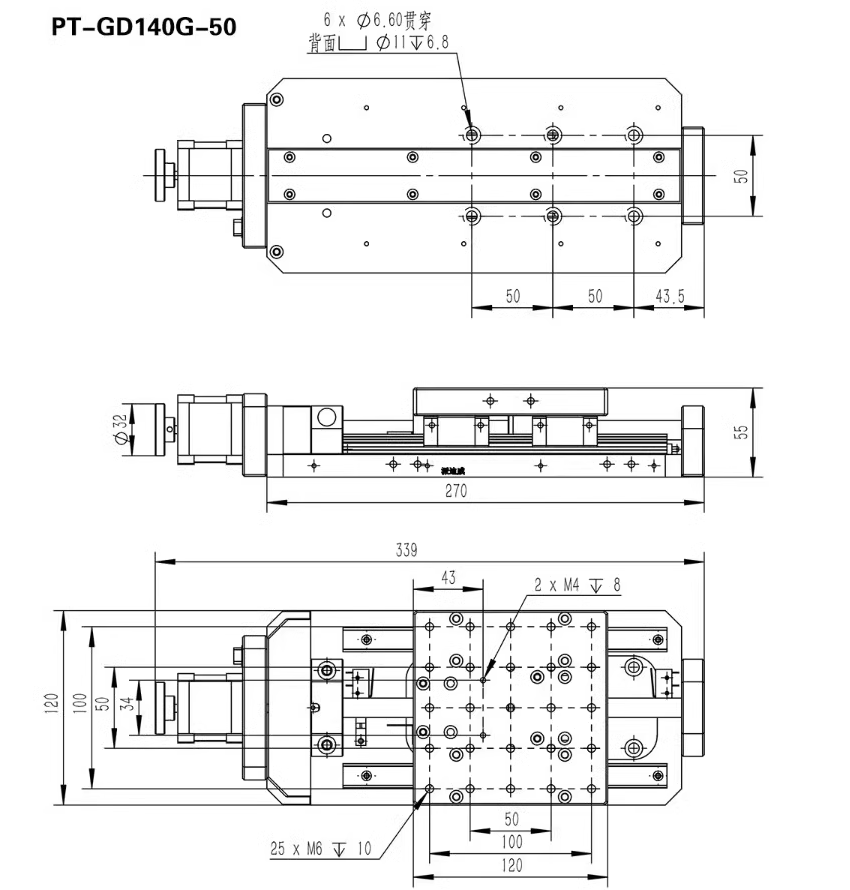 PT-GD140G XYZ stage