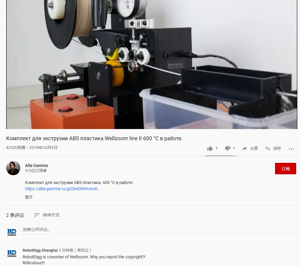 RobotDigg Wellzoom Extruder