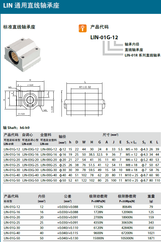 Dry Linear Bearing Block