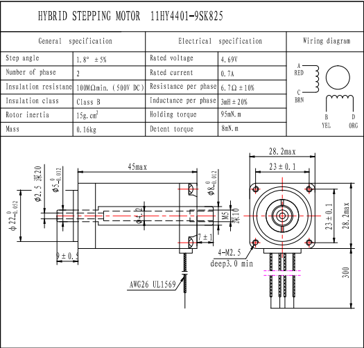 hollow shaft stepper motor